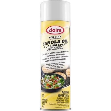 Claire Non-Stick Canola Oil Cooking Spray 6 pack, 20oz, 6PK CL8276